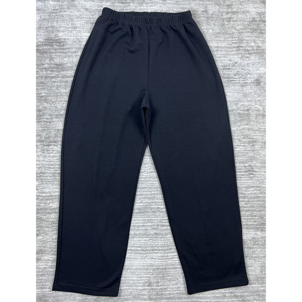 Tower Hill Collection Pants Women Medium Black Elastic Waist Relaxed Knit Casual